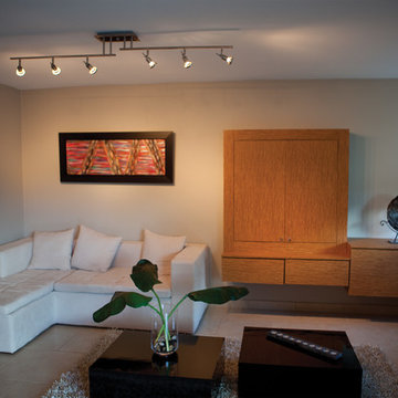 Viper LED Spotlight Off-Set Semi-Flush Mount in Living Room