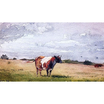 Winslow Homer A Landscape With Cow, 15"x30" Wall Decal