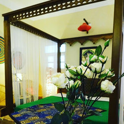 Jaisalmer Teakwood post Bed - Bedroom Furniture