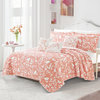 Birdsong 6-Piece Bed Spread Set, Coral, Queen, 90"x90"