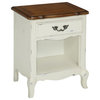 Oak and Rubbed White Night Stand