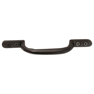 RCH Traditional Iron Handle Pull, 4 1/4", Matte Black, Black, 4 1/4 Inch