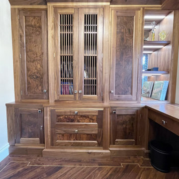 Rich And Luxurious Bespoke Study And Home Office In American Black Walnut
