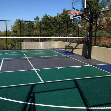 SnapSports NIce Home Backyard 1/2 Basketball Court