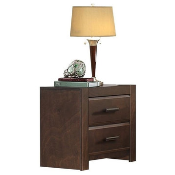 Elroy Nightstand, Contemporary Brown