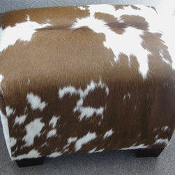 Ferrufino Interiors - Real Hide Ottoman - Footstools And Ottomans