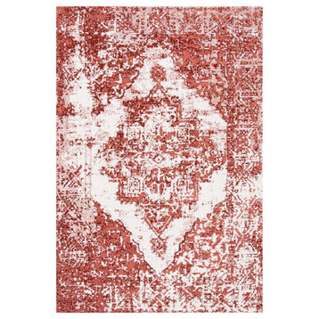 Safavieh Classic Vintage Collection CLV703 Rug, Rust/Ivory, 4'x6'