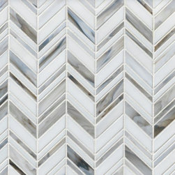 Alato Beachwalk Chevron Glass Mosaic Wall Tile - Tile