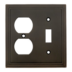 Cosmas - Cosmas 25068-ORB Oil Rubbed Bronze Single Toggle / Duplex Combo - Switch Plates And Outlet Covers