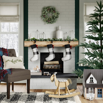 Farmhouse Holiday Living Room Decor Ideas Collection