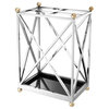 Silver Geometric Umbrella Stand | Eichholtz Quorum, Silver, 16"Wx11"Dx23"H