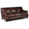 Simon Li Brown Leather Sofa