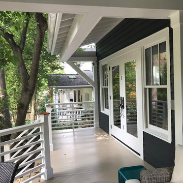 Raleigh Tropical Backyard Oasis with Coastal Open Porch