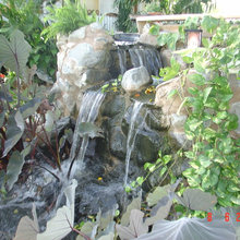 koi ponds and waterfalls