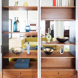 Walnut and bronze unit - Display & Wall Shelves