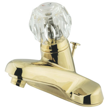Kingston Brass Single-Handle 4" Centerset Bathroom Faucet, Polished Brass