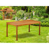 Rectangular Terrace Wood Dining Table, Natural Oil, Extension Butterfly Leaf
