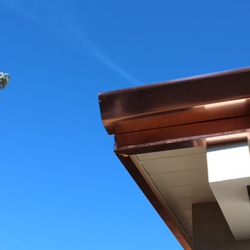 Copper Fascia Wrap and Angle Face Gutters, . Santa Monica.