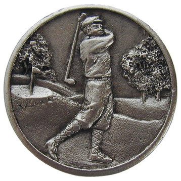 Gentleman Golfer Knob, Satin Nickel