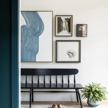 Entryway Interior Design Dallas – Custom Gallery Wall & Personalized Artwork | L