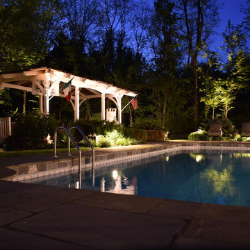 Pool-area pavilion lighting in Cleveland