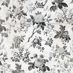 Rosegarden, Black - Wallpaper