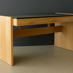 Span Desk - Oak & Richlite - Desks And Hutches