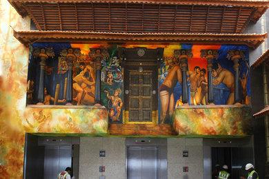 ムンバイにあるアジアンスタイルのおしゃれな廊下の写真