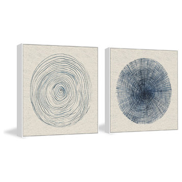 Circle Lines III Diptych, Set of 2, 32x32 Panels