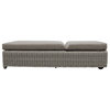Coast Wheeled Chaise Outdoor Wicker Patio Furniture in Grey