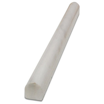 Polished Oriental White Pencil Liner Marble Tile, Single Piece
