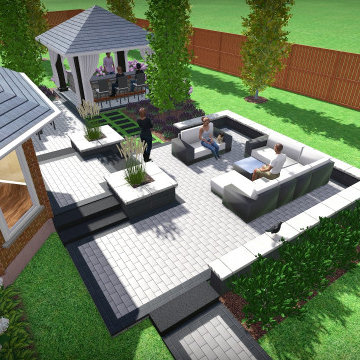 Vaughan Backyard Outdoor Kitchen Pavillion
