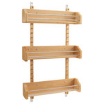 Rev-A-Shelf - Wood Wall Cabinet Adjustable Spice Rack, 16.13" - Rev-A-Shelf helps to maintain shelf space and keep spices within reach with our adjustable wood door mount spice rack. Includes (3) bins and are adjustable to any position so they don't interfere with your cabinet shelves. Easy to install and can be configured in any position as your spices change.