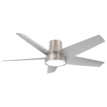 Minka Aire Chubby II 58" Outdoor Brushed Nickel Smart LED Ceiling Fan and Remote