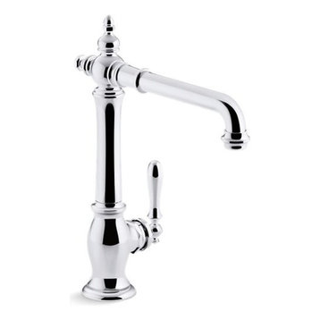 Kohler Artifacts Kitchen Faucet w/ 13-1/2" Swing Spout, Polished Chrome