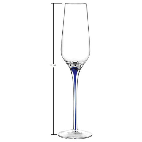 Tempest Cobalt Flutes, Set of 4