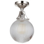 Craftmade - Craftmade State House 1 Light Semi Flush, Polished Nickel - Part of the State House Collection