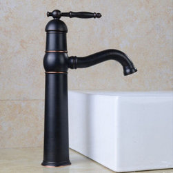 Brass Antique Black Bronze Bathroom Mixer Sink Tap Rotatable BT1123Q - Bathroom Sink Faucets