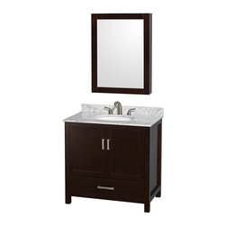 36 inch Transitional Espresso Finish Bathroom Vanity - Bathroom Vanities And Sink Consoles
