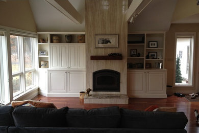 Inspiration for a contemporary living room remodel in Boston