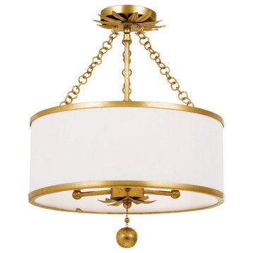 Crystorama Broche 3 Light Ceiling Mount 513-GA_CEILING - Antique Gold