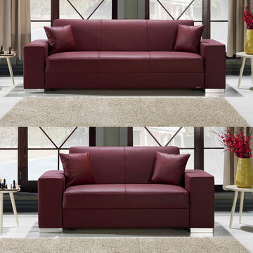 Kobe Sofa Set | Santa Glory Burgundy
