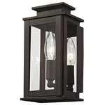 Livex Lighting - Princeton 1-Light Wall Lantern, Bronze - The Princeton collection is a fresh interpretation on the classic English pocket lantern.  Hand crafted solid brass, our Princeton fixtures are built for lasting beauty. This outdoor wall light features a bronze finish and clear glass. This old world charm is built to last.