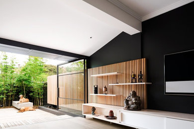 Design ideas for a mid-sized contemporary home design in Sydney.
