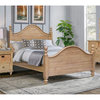 Sunset Trading Vintage Casual Transitional Wood Queen Bed in Maple Brown
