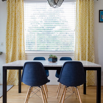 Sleek & Colorful Living/Dining Room