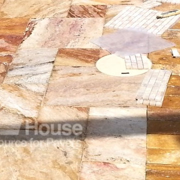 POOL REMODEL WITH TRAVERTINE PAVERS