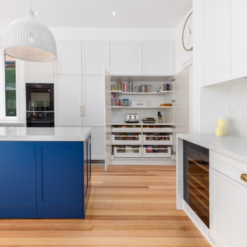 Entertainer’s Kitchen with Coastal Style Influences