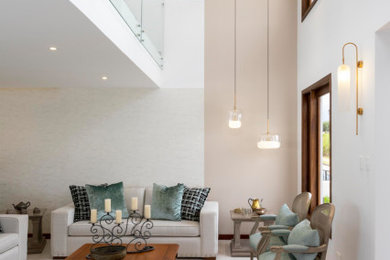 Example of a large minimalist living room design in Other