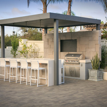 Santaluz - Posh Salt and Peppered Patio with Pool